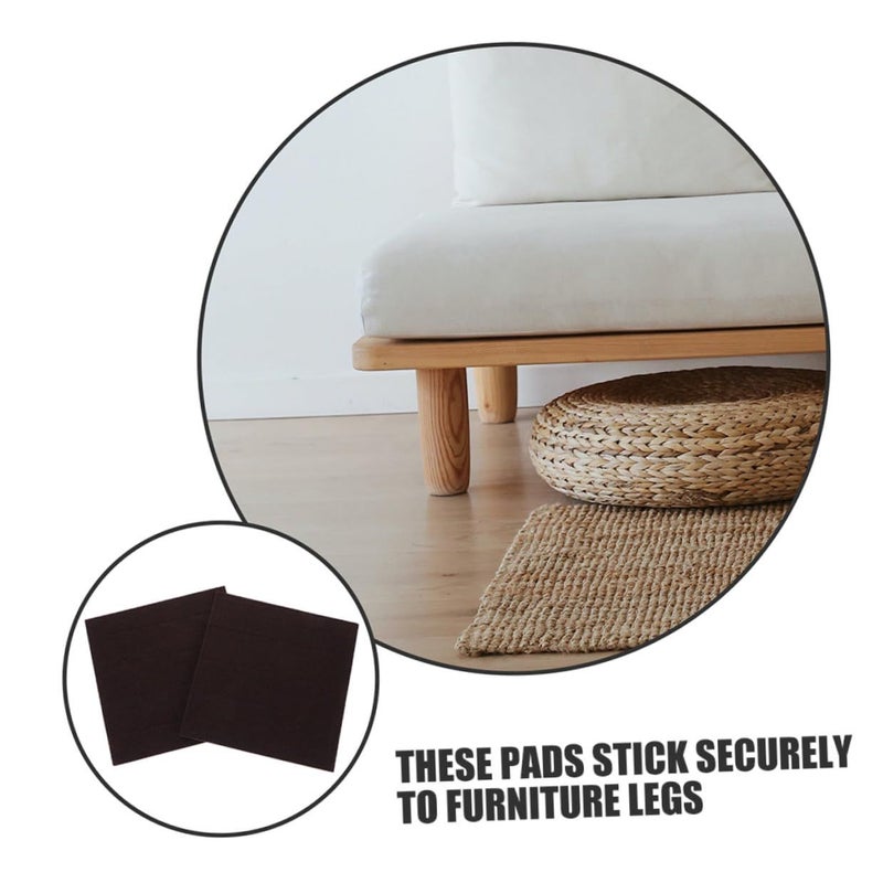 64 Pcs Self Adhesive Square Felt Furniture Pads Cuttable Chair Leg Protectors For Hardwood Floor Scratch Prevention - Image 4