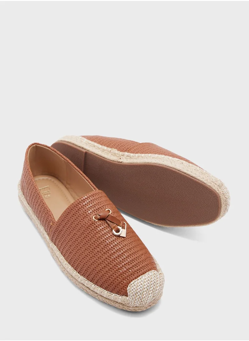 ELLA Tassel Detail Quilted Espadrille
