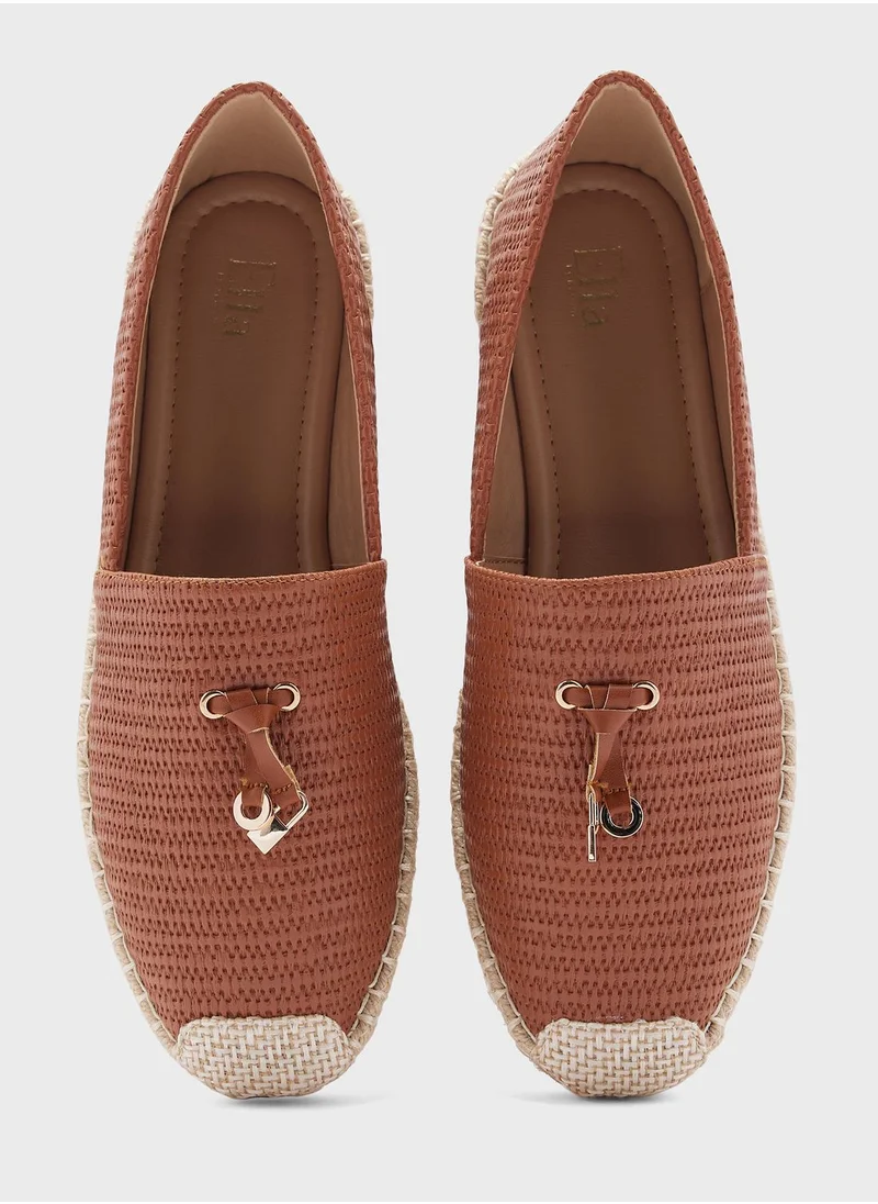 ELLA Tassel Detail Quilted Espadrille