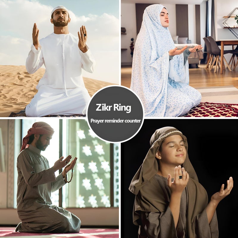 Digital Zikr Ring – High-tech prayer ring with integrated prayer alerts, OLED display showing time, and a dedicated button for easy zikr recitation. - Image 5