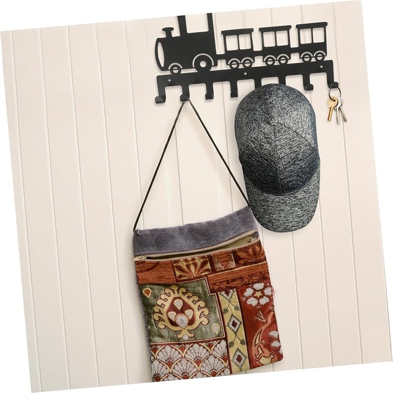 VICASKY رف خطاف حائط قطار من الحديد الزهر للمدخل الحمام غرفة النوم التخزين - Image 5