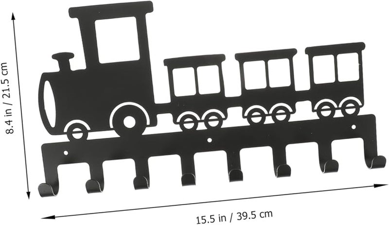 VICASKY رف خطاف حائط قطار من الحديد الزهر للمدخل الحمام غرفة النوم التخزين - Image 3