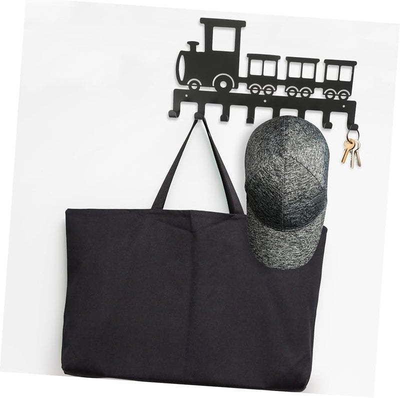 VICASKY رف خطاف حائط قطار من الحديد الزهر للمدخل الحمام غرفة النوم التخزين - Image 4