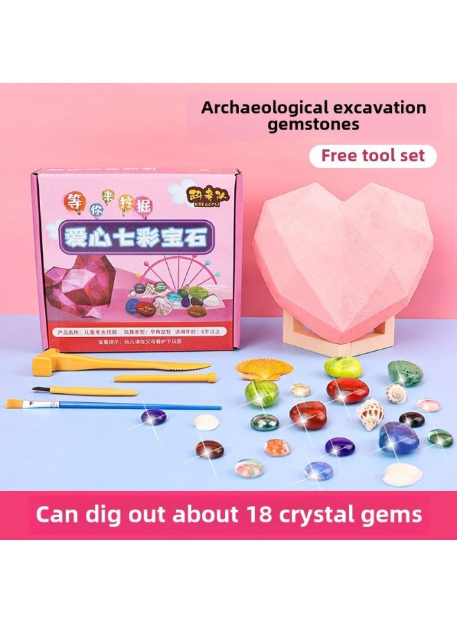 Archaeological Excavation Toys Children's Gem Digging Treasure Collection Knock Stone Treasure Hunting Blind Box Student Educational Handmade Gift-Color:Cello Ott Superman (1 Must Be A Random Second Generation Monster)