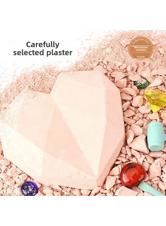Archaeological Excavation Toys Children's Gem Digging Treasure Collection Knock Stone Treasure Hunting Blind Box Student Educational Handmade Gift-Color:Cello Ott Superman (1 Must Be A Random Second Generation Monster)