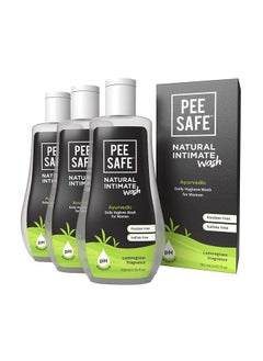 PEESAFE Pee Safe Intimate Wash For Women Natural Ayurvedic with Lemongrass Fragnance and 100% Alcohol-Free - 105 ml (Pack of 3) | Goodness Of Tea Tree Essential Oil | Prevents Itchiness, Irritation, & Dryness  - Image 1