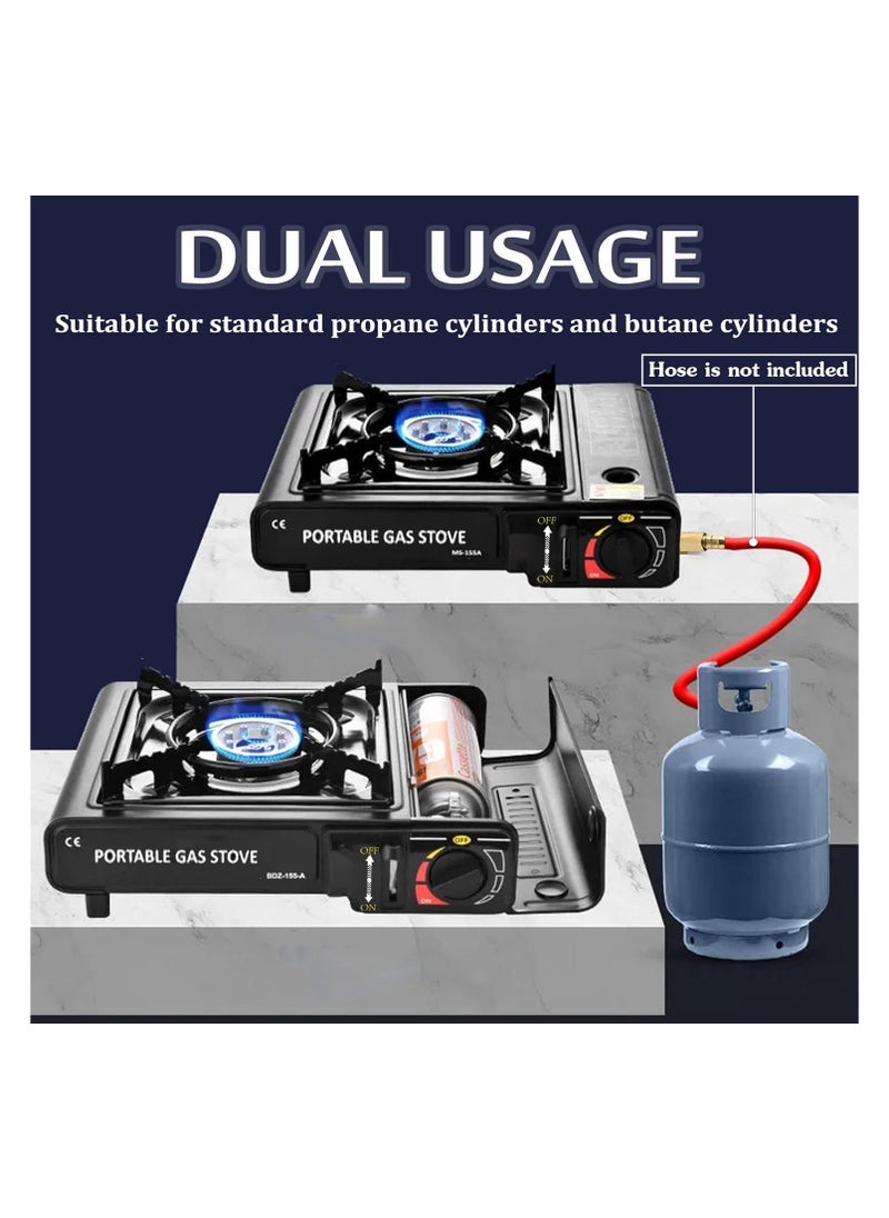 Generic - Portable camping stove and mono-stove stove and light weight and practical for trips, picnics and parties and portable cooker One eye cooker portable in its new form works by gas or the regular butane gas pipe A gas cooker that is moved everywhere for trips, companies, housing, home, travel, Hajj, Umrah and camps for people who love camping It is also very nice in the summer resorts in apartments and chalets Portable cooker from (Black Fire) - Image 1