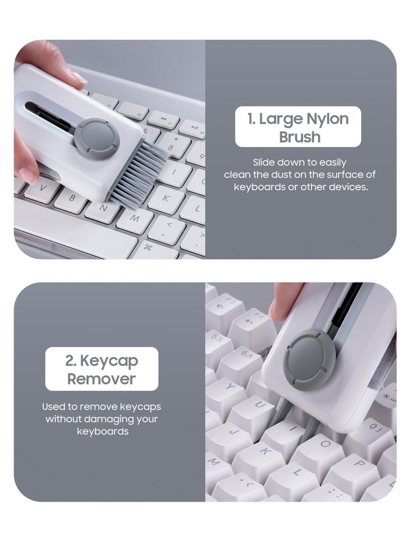 SYOSI 6-in-1 Keyboard Cleaner Laptop Screen Cleaner Electronic Cleaner Kit with Soft Keyboard Brush Keycap Puller for Airpod Laptop PC Monitor TV Earbud Phone Computer - Image 2