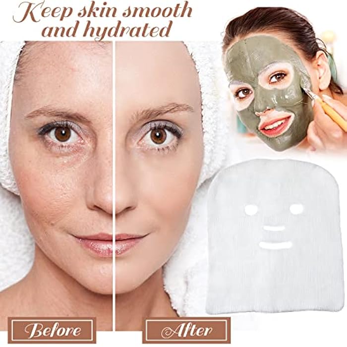 Leelosp 100 Pieces Gauze Mask Large Precut Gauze Face Masks Soft Pads White Net Natural Spa Skin Paper Sheet for Home Beauty Salon DIY Mesh Face Care Beauty Salons - Image 5