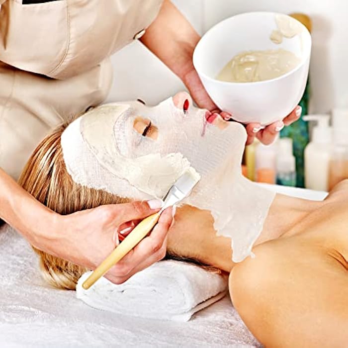 Leelosp 100 Pieces Gauze Mask Large Precut Gauze Face Masks Soft Pads White Net Natural Spa Skin Paper Sheet for Home Beauty Salon DIY Mesh Face Care Beauty Salons - Image 2