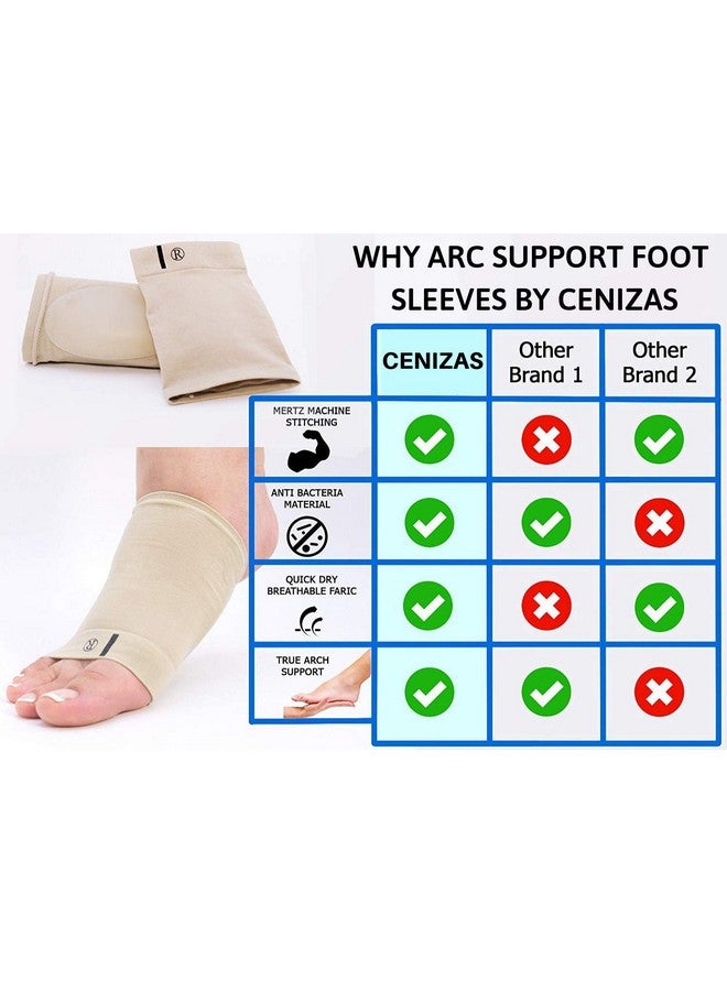 Cenizas Cenizas Unisex Flat Arch Support Socks Sleeves Pad - For Foot Pain Relief/For Flat Feet - Image 2