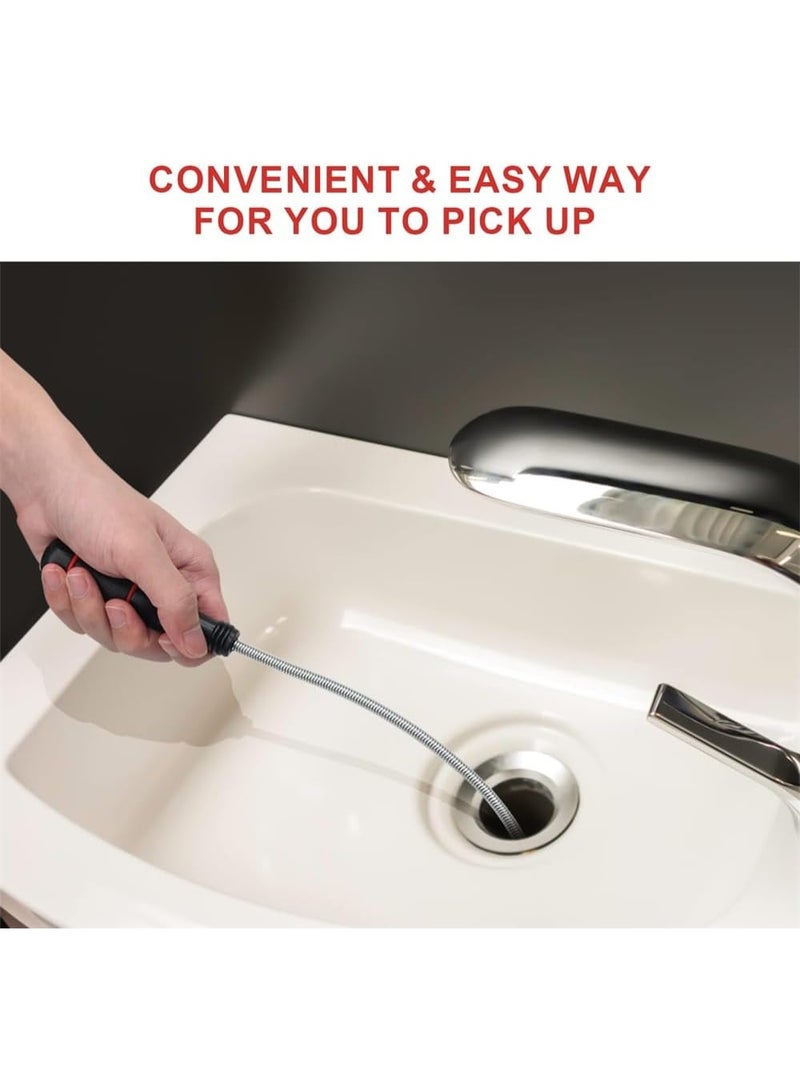 Azonee أدوات التقاط مغناطيسية، عبوة 2، أداة مغناطيسية مرنة وقابلة للانحناء، ممسحة مغناطيسية متعددة الاستخدامات بطول 24 بوصة لمصارف المنازل الصعبة الوصول، مفاتيح السيارات، البراغي، المسامير - Image 3