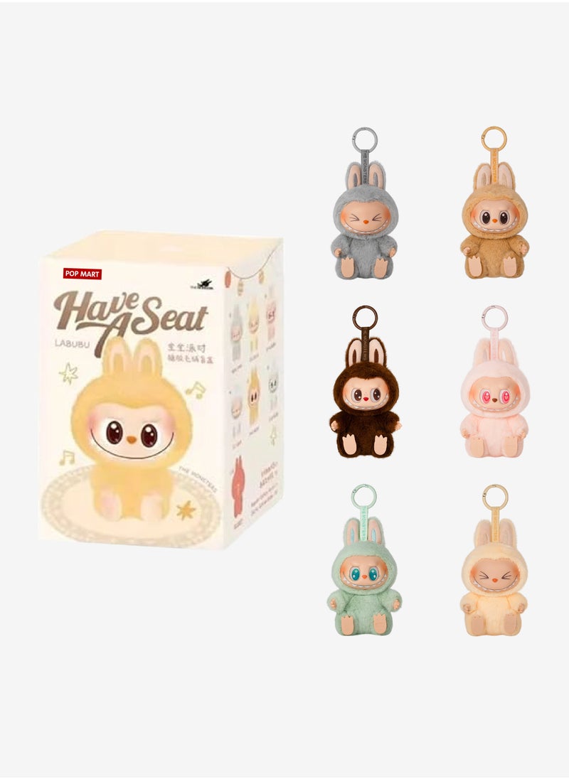 POP MART (Blind Box) Labobo soft stuffed doll, comes in multiple styles, as a stylish and beautiful accessory, has many uses for children and adult girls, equipped with a hanging ring, perfect as a keychain or bag decoration  - Image 1