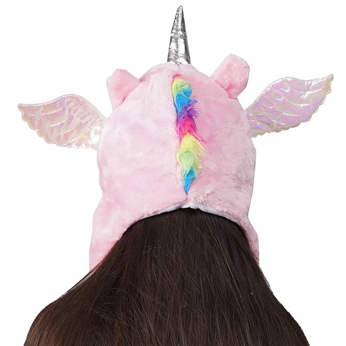 ARUP Girl's & Boy's Winter Warm Faux Fur Unicorn Animal Balaclava Hat Full Cover Earflap Hood Cap Unisex Kids Cap Multicolour - Image 1