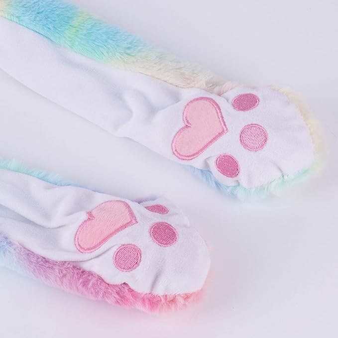 ARUP Girl's & Boy's Winter Warm Faux Fur Unicorn Animal Balaclava Hat Full Cover Earflap Hood Cap Unisex Kids Cap Multicolour - Image 3