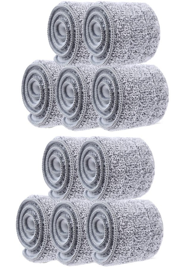 Rinakou 10 Pack 13 * 4.9" Generic Mop Pads Mop Head Refill Washable Wet/Dry Mops Flat Compatible with Most 11-13" Hook and Loop (Velcro) Flat Mops.System Floor Care System (10 Pack 13 * 4.9") - Image 1