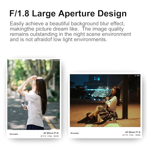 7artisans عدسة كاميرا 7artisans AF 85mm F1.8 لتركيب سوني E، إطار كامل، فتحة كبيرة، عدسة ثابتة، تركيز تلقائي يدوي STM، تركيز تلقائي على الوجه/العين، للتصوير البورتريه/التصوير الشارعي/المواضيع الإنسانية - Image 4