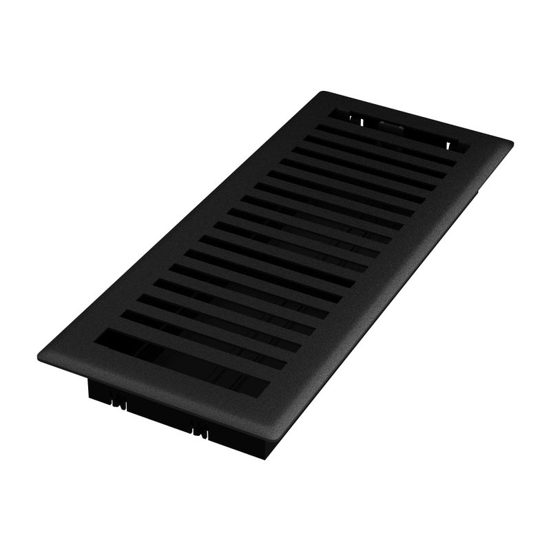 Imperial RG3440 Montezuma Decorative Floor Register 4 x 12Inch Black Iron