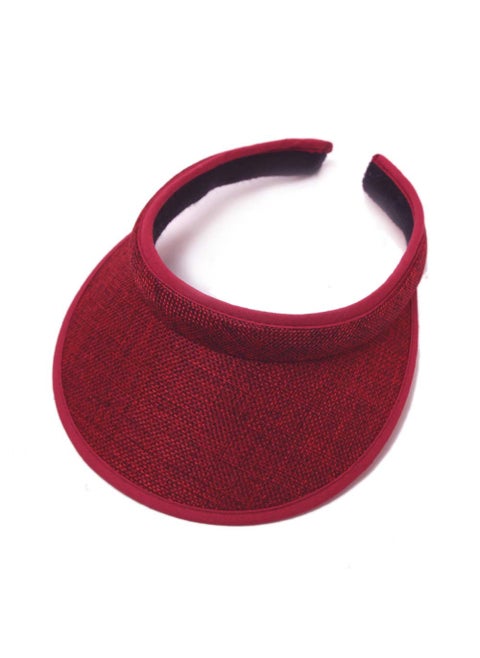 Spring Summer Parent-Child Sun Hats Wine Red