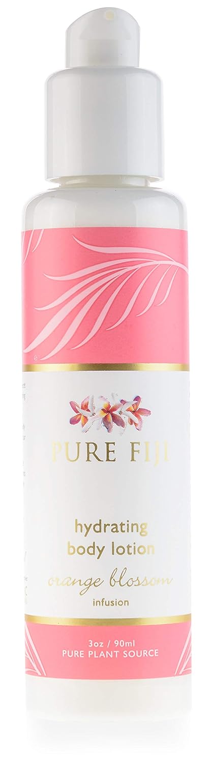 PURE FIJI Body Lotion Hydrating Moisturizing Lotion for Dry Skin with Coconut Milk and Vitamin E Organic Body Lotion For Women and Men Orange Blossom Scent 3 oz - Image 1