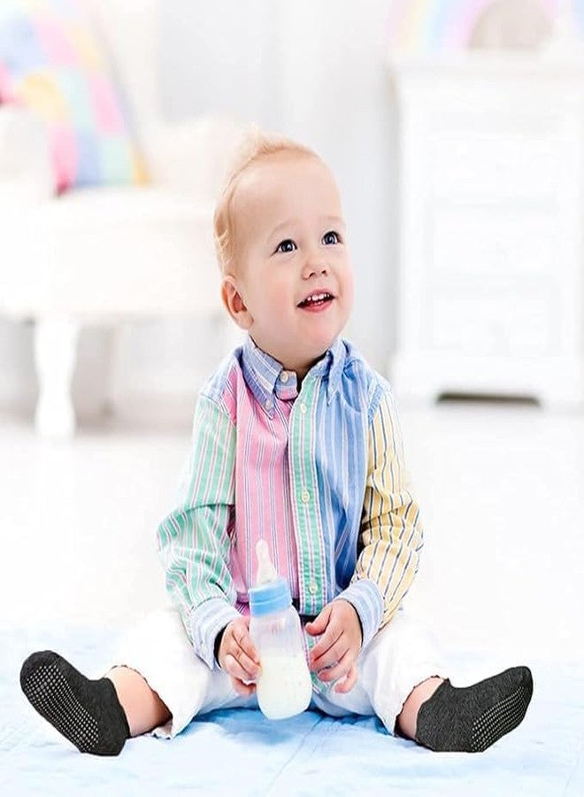 Zerolex Kids Toddler Socks Combed Cotton Stylish Solid Non-Slip Ankle Crawling with Grips Anti-Skid Comfortabl Sock for Girls Boys(1 To 5-Y)(Pack of-6) (IN, Alpha, Free Size, 3-Year, MultiColour) - Image 4