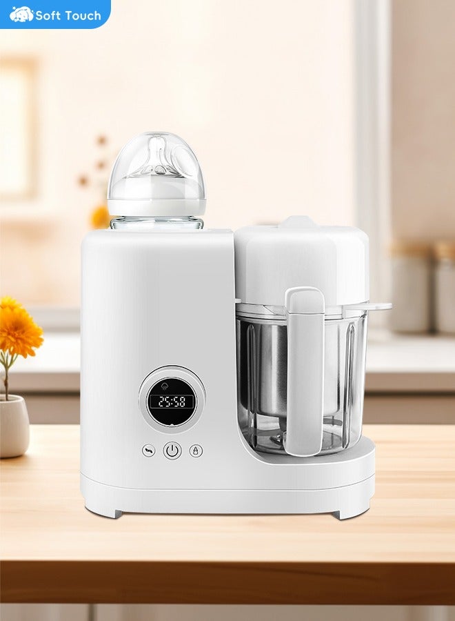 Soft Touch Baby Food Maker Electric Baby Food Processor with Automatic Cooking and Grinding Food Steamer Puree Blender with Self-Cleaning Function, BPA Free for Making Fruit Puree Meat Puree Juice - Image 1