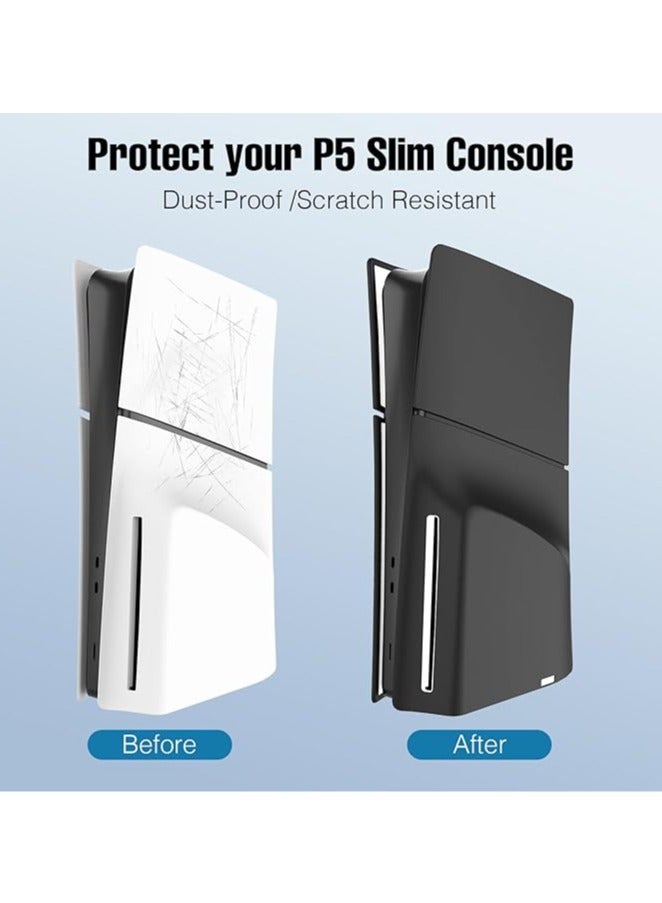 general PS5 Slim Disc Edition Silicone Leather Case with Case Anti-Slip & Anti-Scratch Dust Case for PS5 Ultra Slim Panel Cover Accessories - Image 3