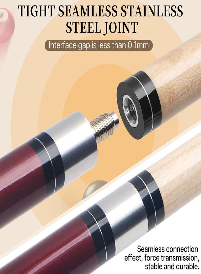Kmise Pool Stick Set of 5-58" Pool Cue Stick, Canadian Maple Professional Billiards Pool Cue, Pool Sticks for Adults, 18~21oz (4 Sets (Green, Red, Purple, Orange), 18 19 20 21 oz) - Image 4