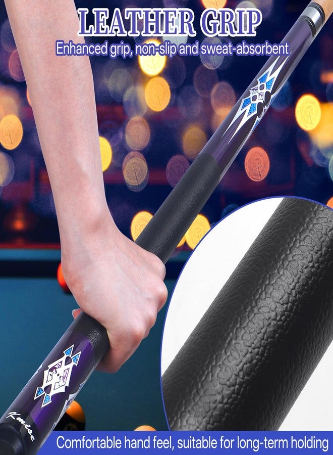 Kmise Pool Stick Set of 5-58" Pool Cue Stick, Canadian Maple Professional Billiards Pool Cue, Pool Sticks for Adults, 18~21oz (4 Sets (Green, Red, Purple, Orange), 18 19 20 21 oz) - Image 5