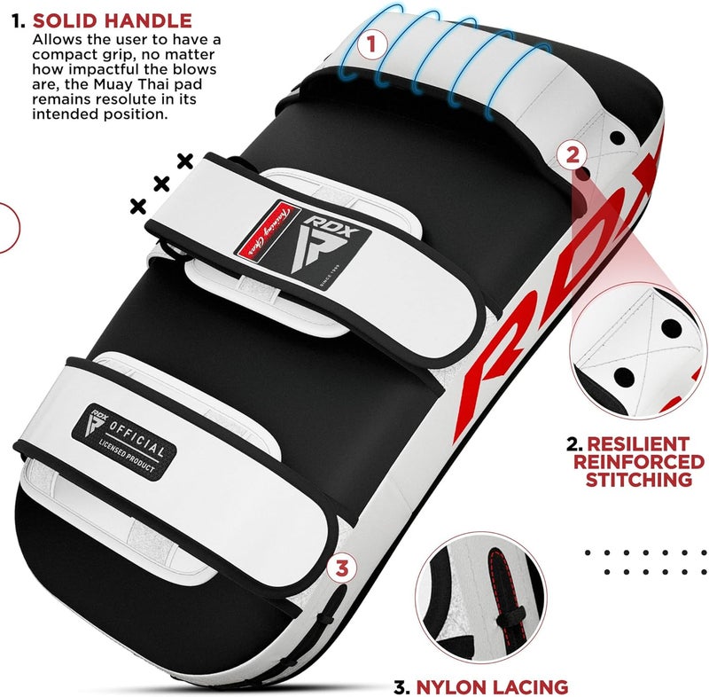 Rdx Muay Thai Pad for Training, Curved Kickboxing Kicking Strike Shield, Coaching Kick Boxing, MMA, Martial Arts, Karate, Taekwondo, Punching, Foot, Knee and Elbow Target (One Pad Only) - Image 2