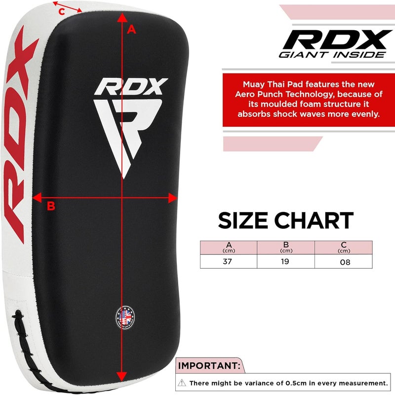 Rdx Muay Thai Pad for Training, Curved Kickboxing Kicking Strike Shield, Coaching Kick Boxing, MMA, Martial Arts, Karate, Taekwondo, Punching, Foot, Knee and Elbow Target (One Pad Only) - Image 3
