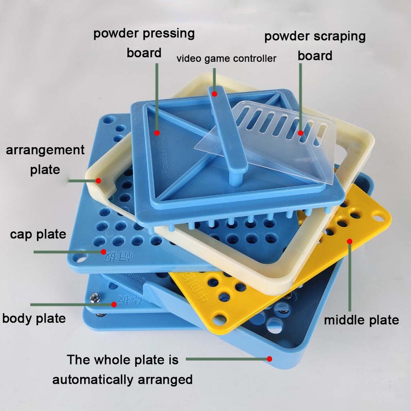 Powder Filler 00# Size Bright Blue Thick High-Toughness Material - Anti-Slip Anti-Wear Powder Filling Machine for Pharmaceutical Food Capsule Production - Image 3