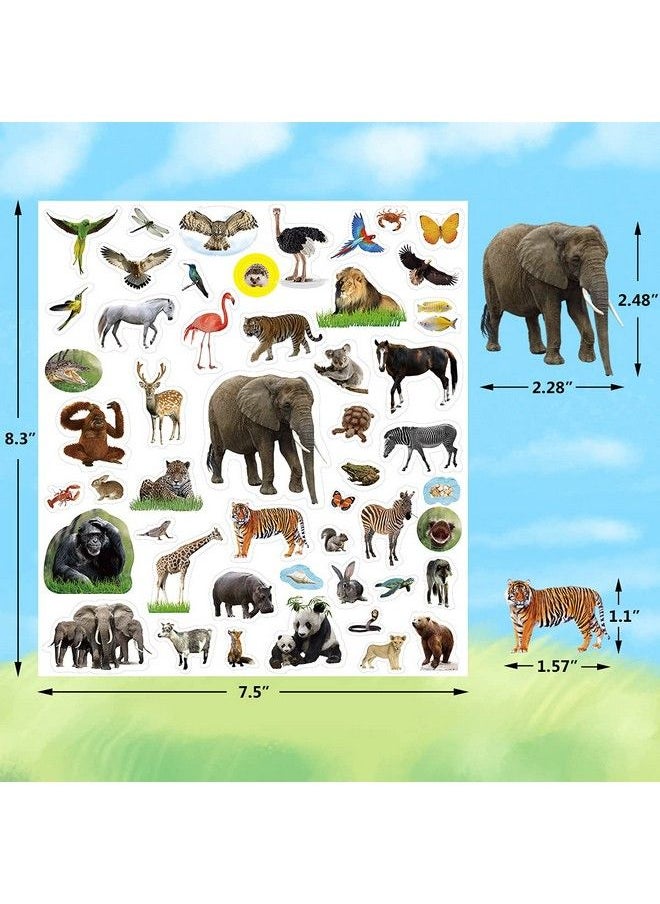 Fancy Land - Jungle Animal Stickers 400 Safari Animal Assortment 8 Sheets - Image 1