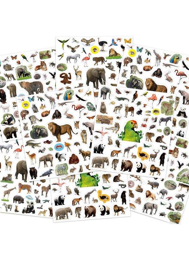 Fancy Land Jungle Animal Stickers 400 Safari Animal Assortment 8 Sheets  - Image 3