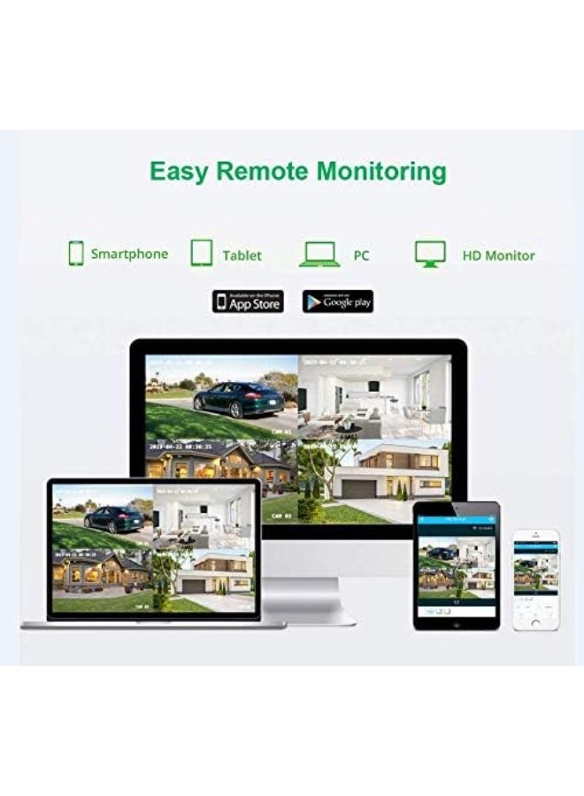 Wireless Security Camera System 8CH NVR Kit with 4 Outdoor 720P HD Cameras, Remote Access, Plug & Play, No Hard Drive - Image 2