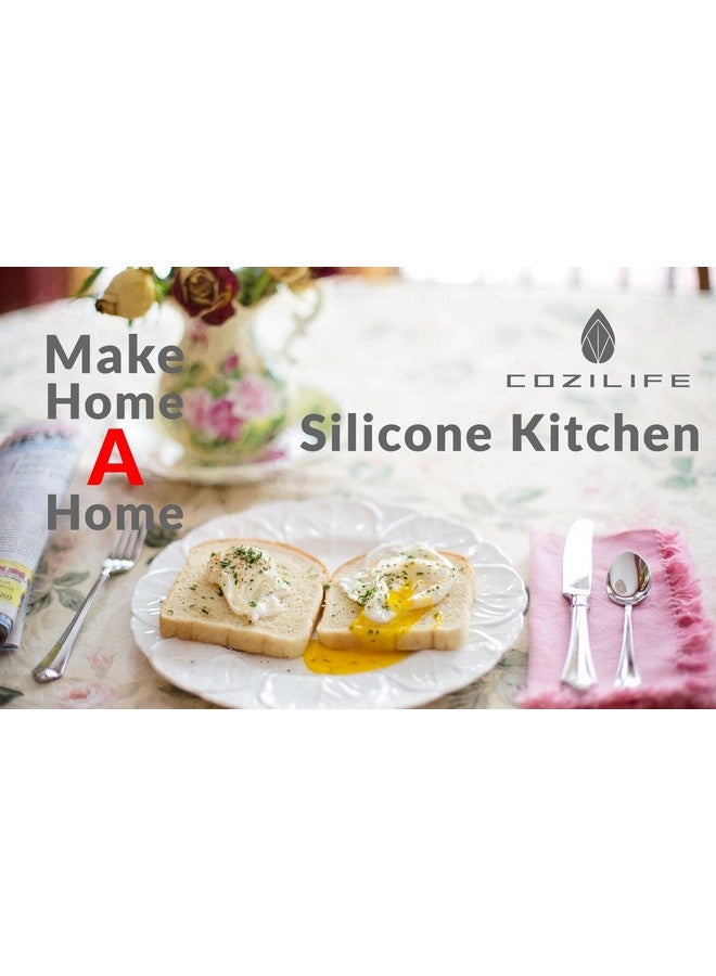 COZILIFE Egg Poacher - COZILIFE Silicone Egg Poaching Cups with Ring Standers, For Microwave or Stovetop Egg Cooking, Kraft Box Packing, BPA Free, Pack of 4  - Image 5