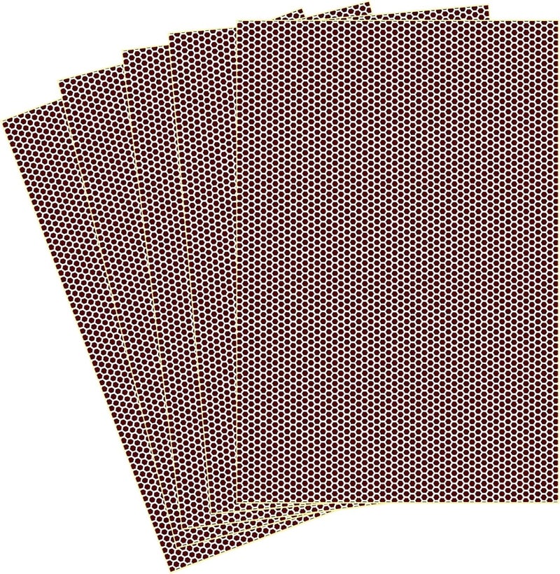 5 Sheets Self-Adhesive Match Strike Paper, Rectangular 11.8 X 7.9 Inches, Cuttable For Match Holders, Reddish Brown, Easy To Apply - Image 1