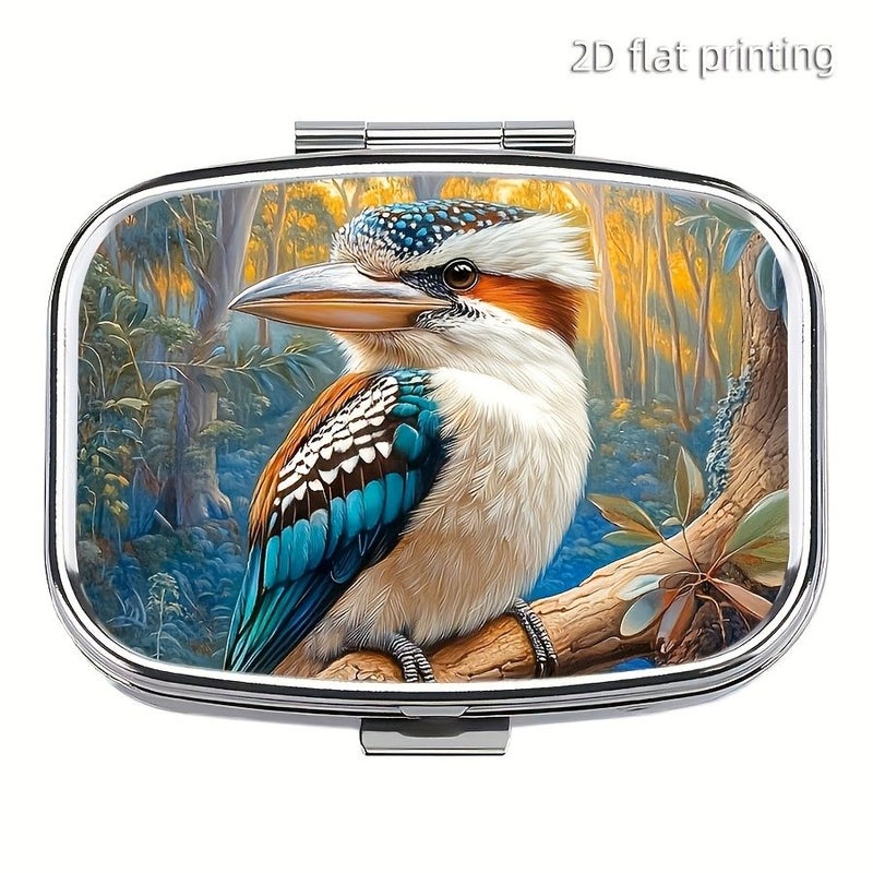 Mixed Colors Portable Pill Organizer Compact 2 Compartment Pill Box Travel Vitamin Container - Image 5