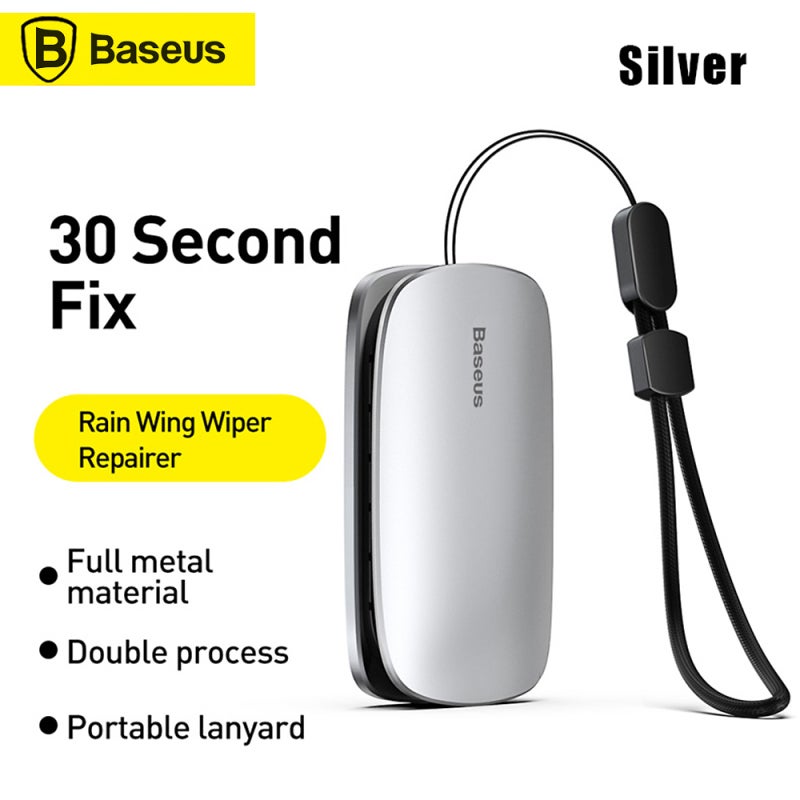 Baseus Wiper Repair Tool: Silver Full Alloy Double Sanding Strip - Easy To Use Durable Wiper Blade Restorer for Vehicle Care and Car Maintenance - Image 1