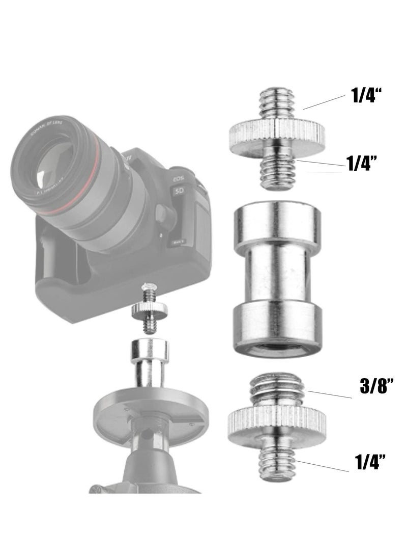 KASTWAVE Camera Screw Mount Kit, 22pcs 1/4" and 3/8" Converter Thread Screw Adapter Mount Camera Hot Shoe Kit for DSLR Camera/Tripod/Monopod/Light Stand - Image 2