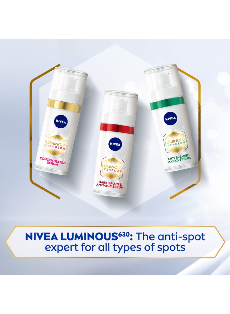 Nivea Luminous630 Even Glow Anti Blemish Marks Face Serum With Salicylic Acid Brightens And Mattifies Skin First Visible Results In 2 Weeks 30ml - Image 5