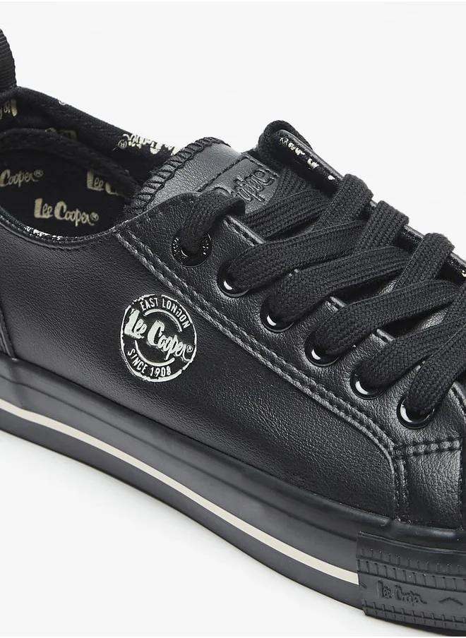 لي كوبر Women's Lace-Up Low Ankle Sneakers