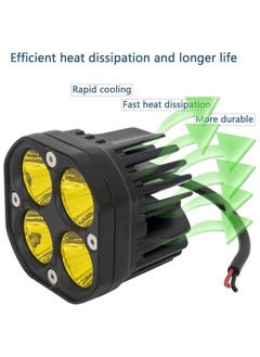 تي بي إٍس ديزاين أضواء ضباب صفراء مقاومة للماء 3 بوصة مصابيح قيادة LED لرانجلر للطرق الوعرة 4X4 سيارة جيب شاحنة ATV UTV قارب دراجة نارية الطعم 40 واط 2 قطعة  - Image 3