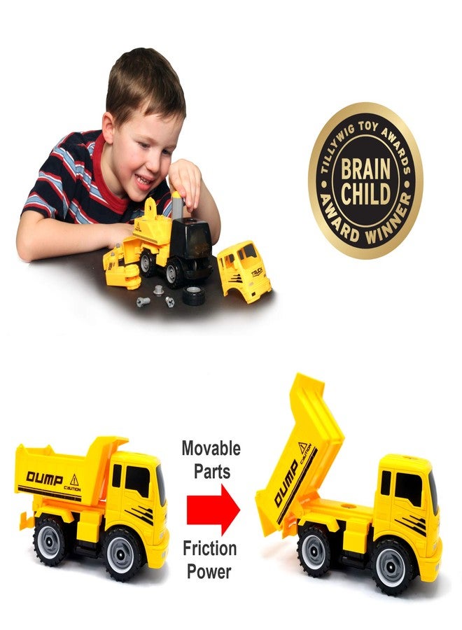 MUKIKIM Construct A Truck - Dump. Take it Apart & Put it Back Together + Friction Powered(2-Toys-in-1!) Awesome Award Winning Toy That Encourages Creativity! … - Image 4