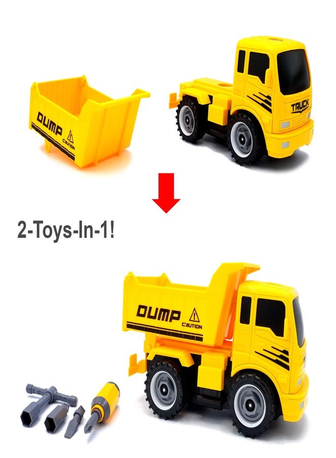 MUKIKIM Construct A Truck - Dump. Take it Apart & Put it Back Together + Friction Powered(2-Toys-in-1!) Awesome Award Winning Toy That Encourages Creativity! … - Image 3