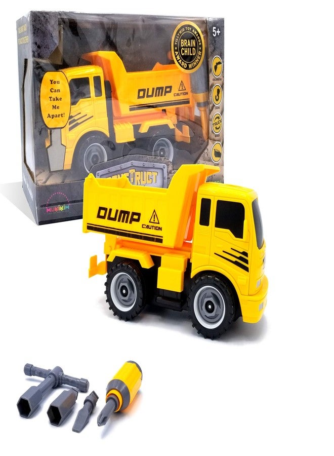 MUKIKIM Construct A Truck - Dump. Take it Apart & Put it Back Together + Friction Powered(2-Toys-in-1!) Awesome Award Winning Toy That Encourages Creativity! … - Image 1
