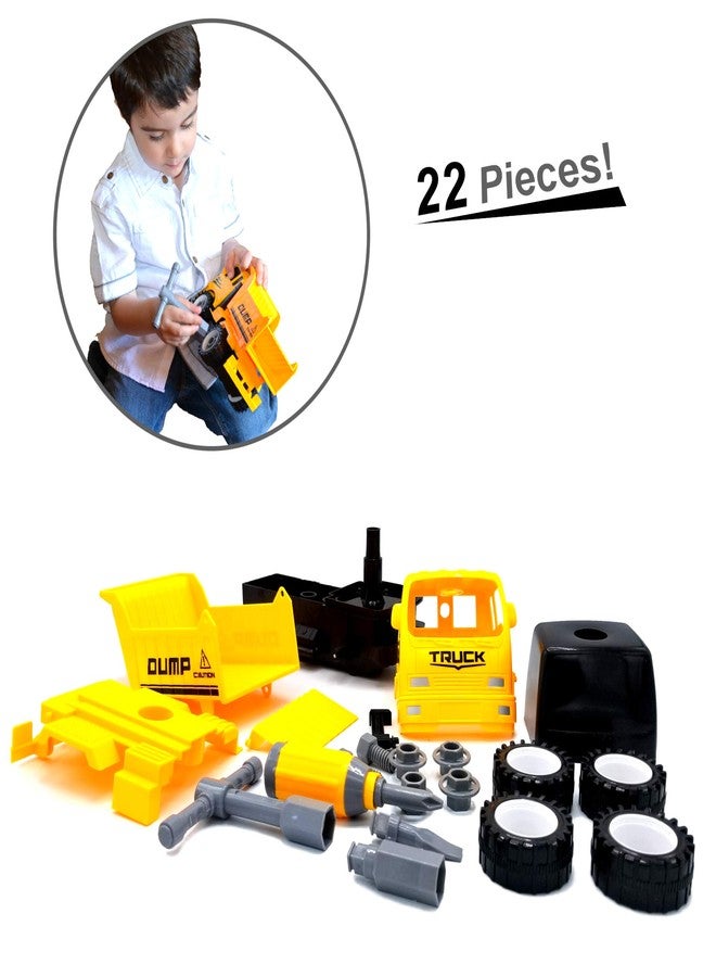 MUKIKIM Construct A Truck - Dump. Take it Apart & Put it Back Together + Friction Powered(2-Toys-in-1!) Awesome Award Winning Toy That Encourages Creativity! … - Image 2