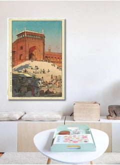 Generic Hiroshi Yoshida Jami Masjid Delhi 1931 Canvas Gallery Wrapped or Framed Giclee Wall Art Print, Handmade Gift, Christmas Gift, Halloween Gift  - Image 1