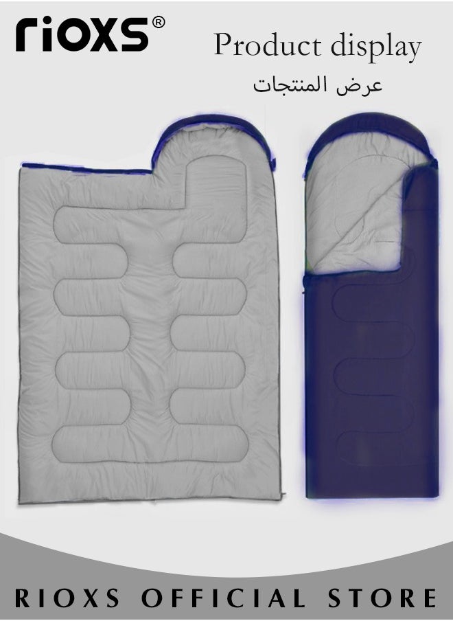 RIOXS Outdoor Camping Envelope Sleeping Bag Thickened Camping Sleeping Bag for Backpacking Hiking Nature Hiking Camping Mountaineering  - Image 5