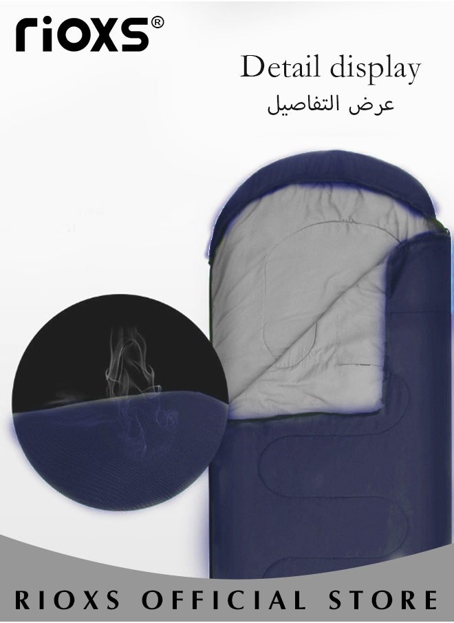 RIOXS Outdoor Camping Envelope Sleeping Bag Thickened Camping Sleeping Bag for Backpacking Hiking Nature Hiking Camping Mountaineering  - Image 2